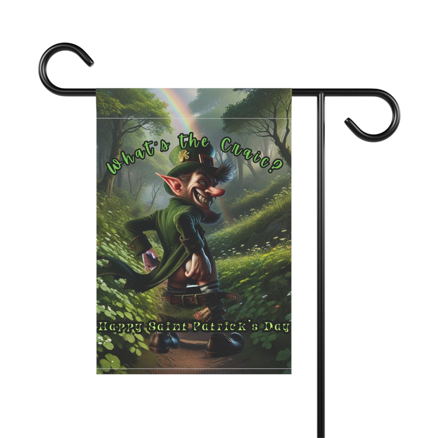 "What's the Craic" Garden Flag