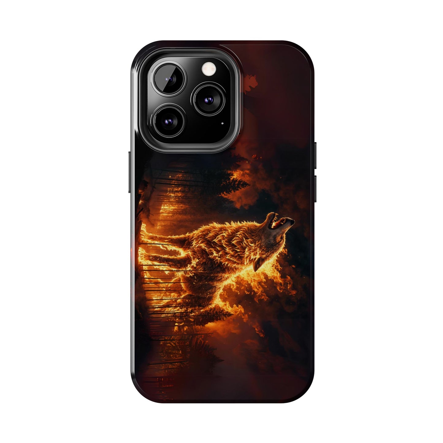 "Blazing Inferno Wolf Spirit" Tough Phone Case