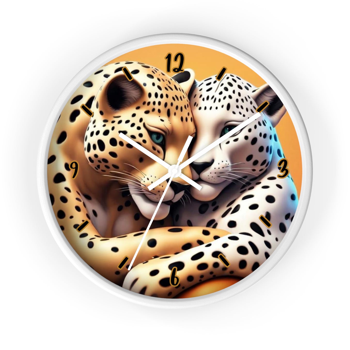 "Leopard Lovers" Wall Clock