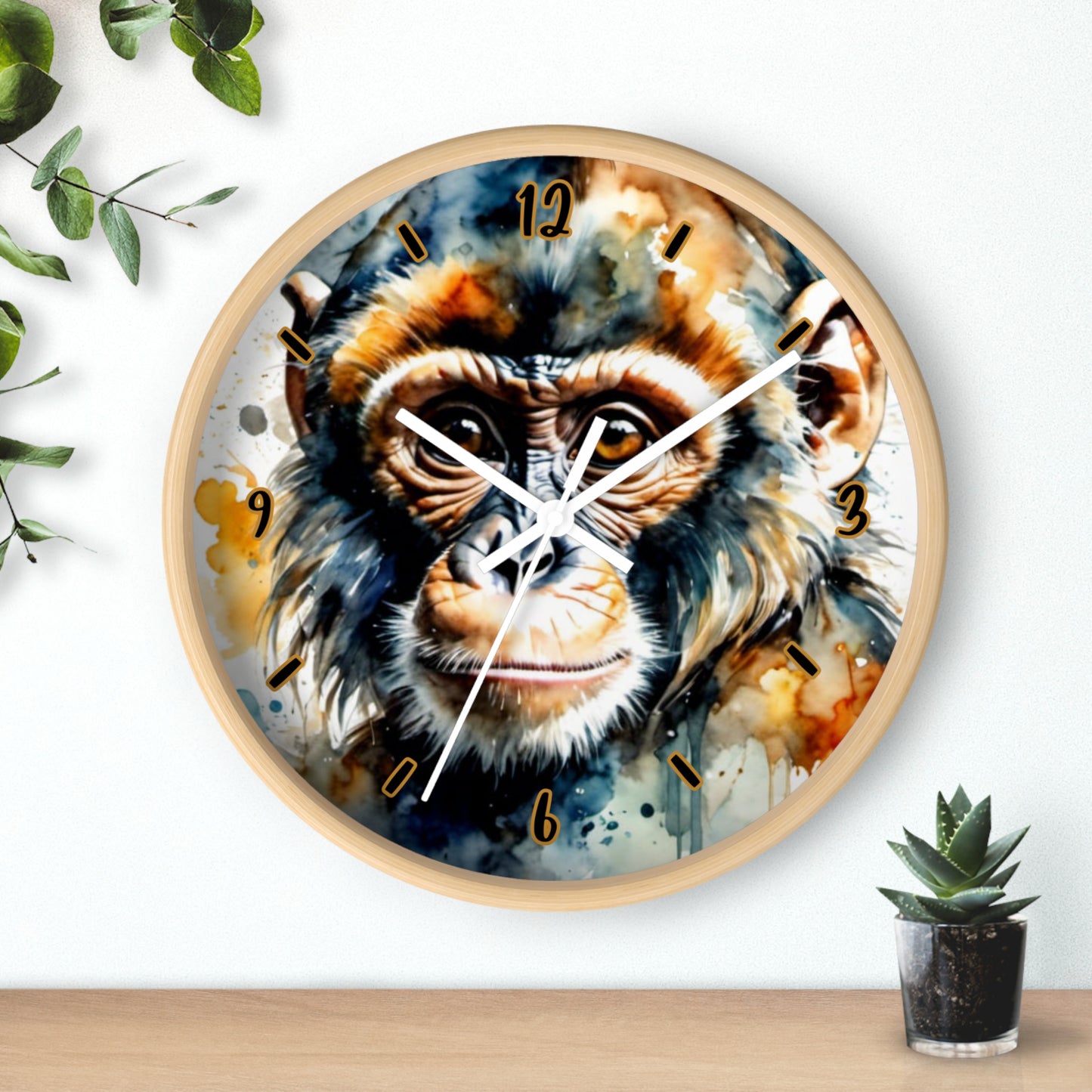 "Chimpanzee Charm" Wall Clock